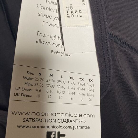 NWT New Naomi & Nicole Comfortable Firm Black Torsette Thigh Slimmer Size XL - Picture 6 of 10